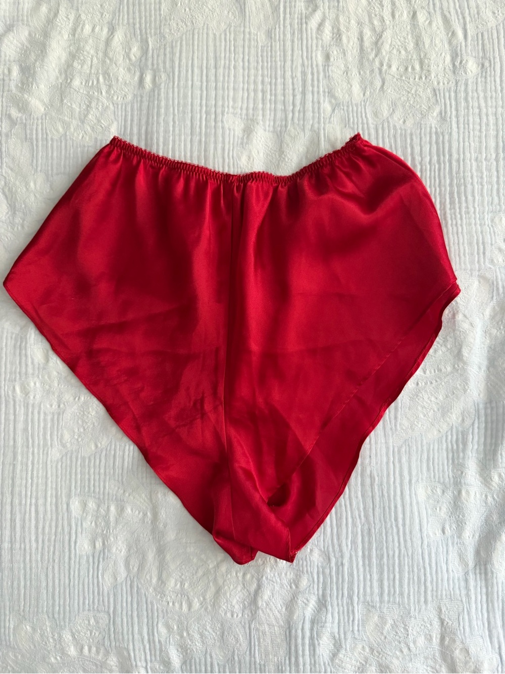 Victoria's Secret Red Satin High-Low Skort
